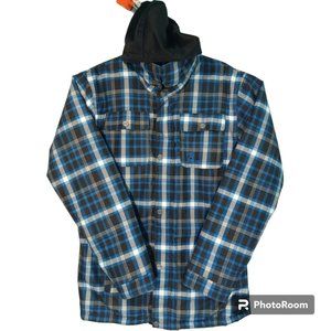 Liquid Venture Jacket Men Medium Blue Plaid 5000 Snowboard Ski Waterproof Breath